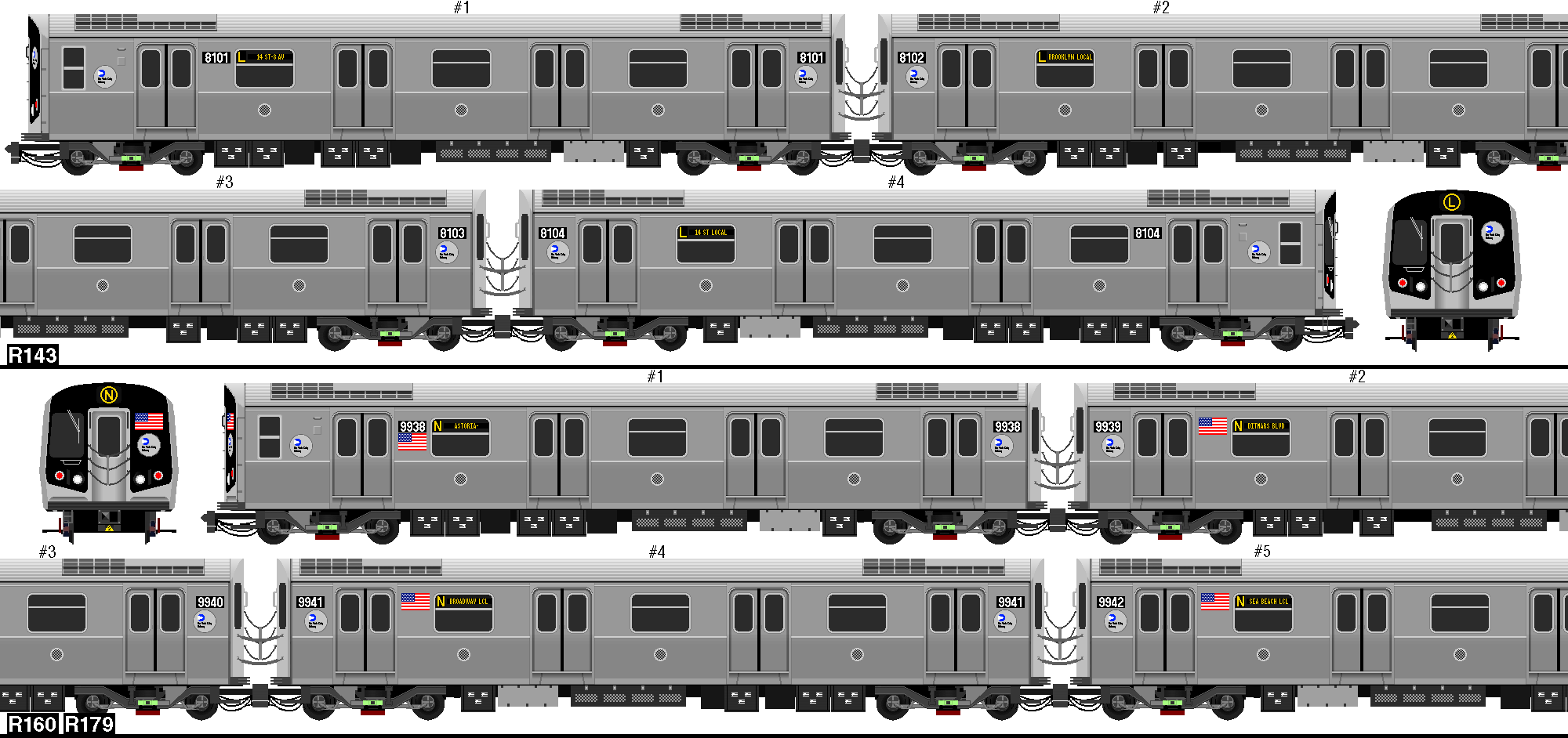 MTA-Baureihen R143, R160 und R179