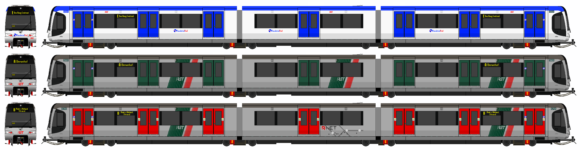 RET-Baureihen RSG3, SG3 und HSG3